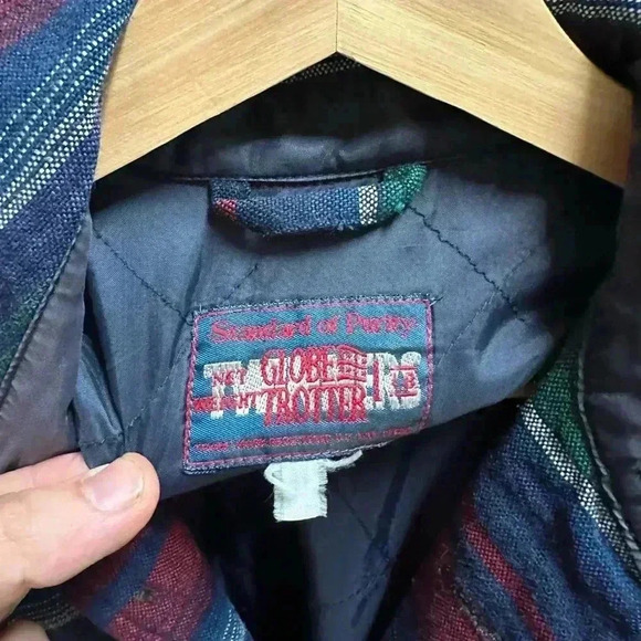 Vintage Globe Trotter Striped Button-up Jacket Size XL - Picture 3 of 6